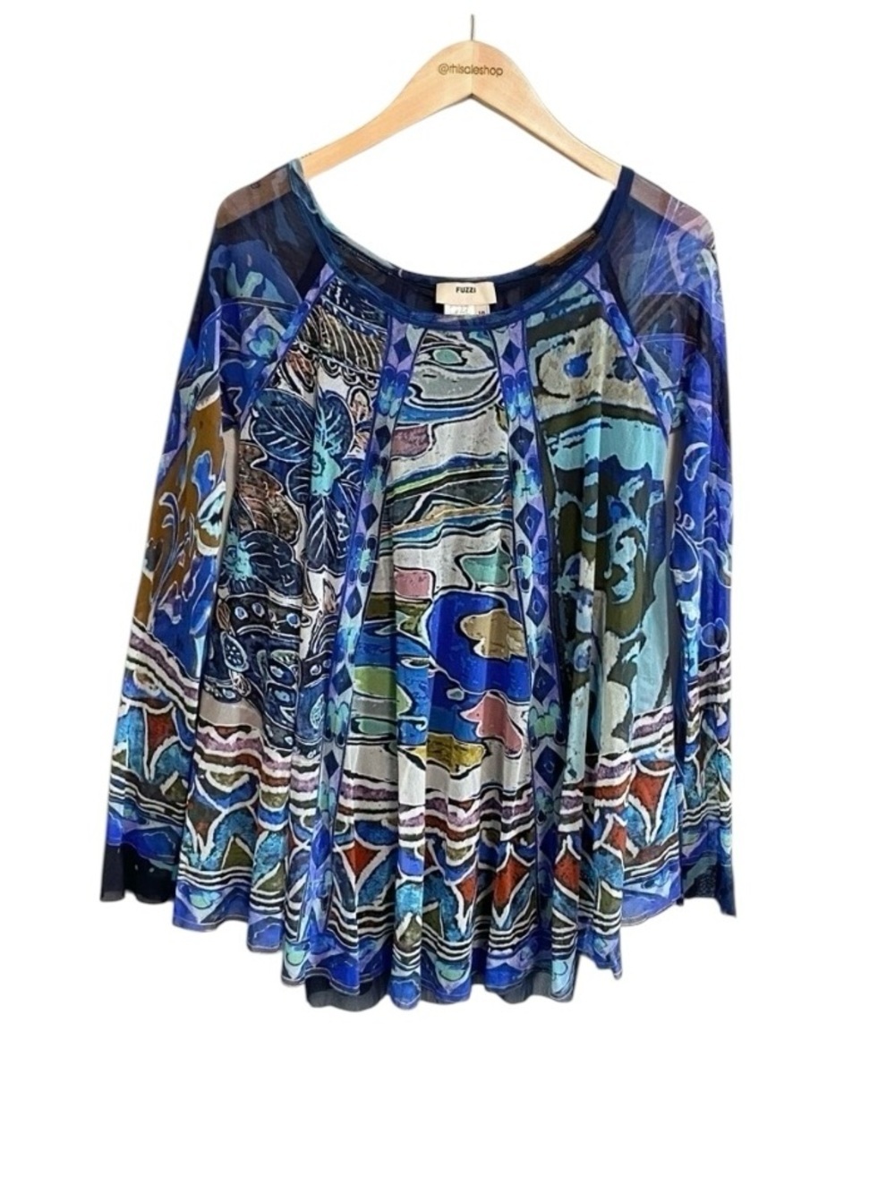 Fuzzi by Jean Paul Gaultier Long Sleeve Made in Italy Mesh Art to Wear Top